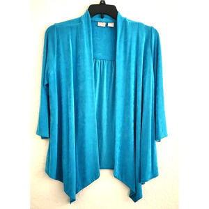 Sweater/Cardigan/Top-Chico's Traveler-Turquoise-Chico's Size 1 (US Size SML)